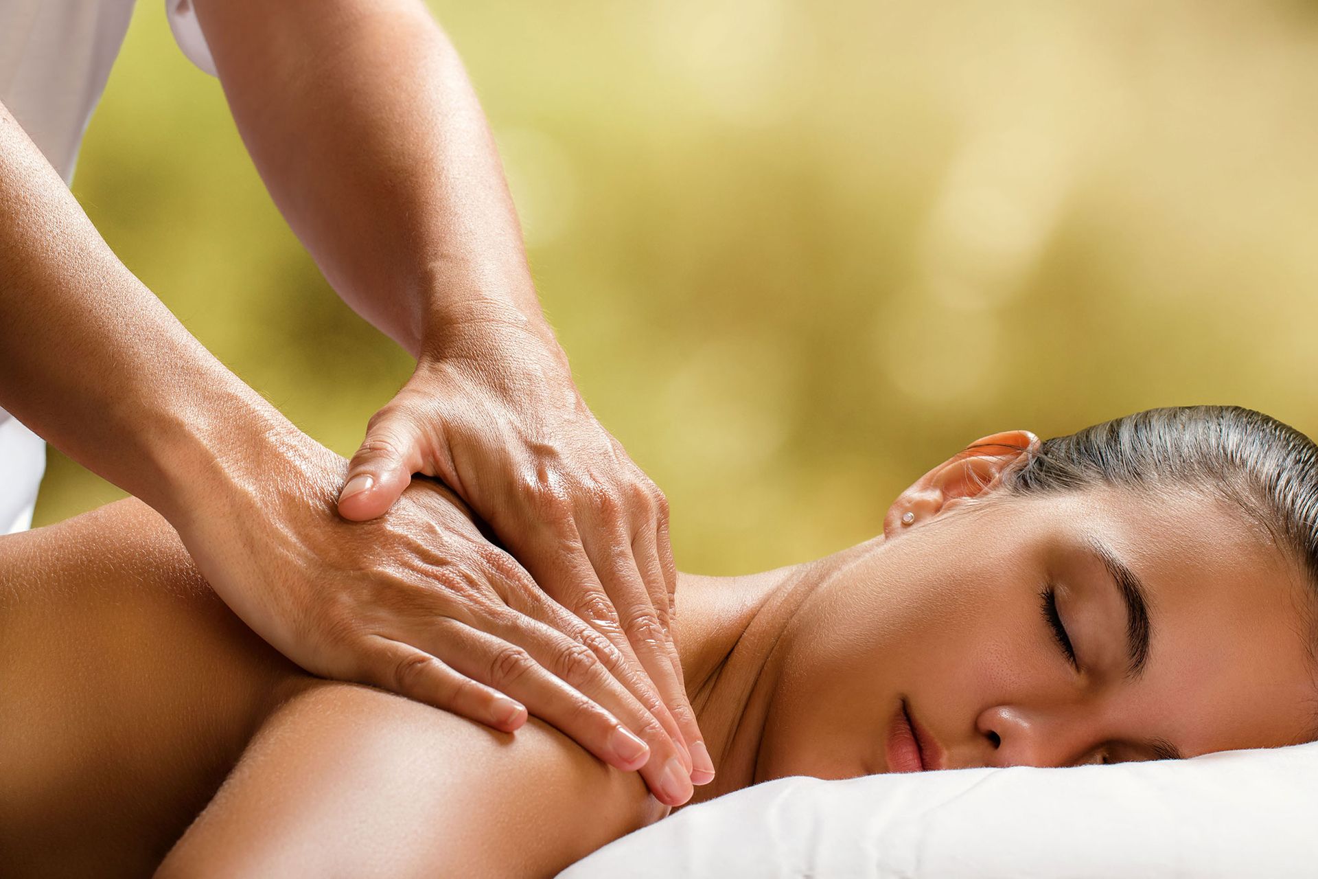Therapeutic massage in a calming spa