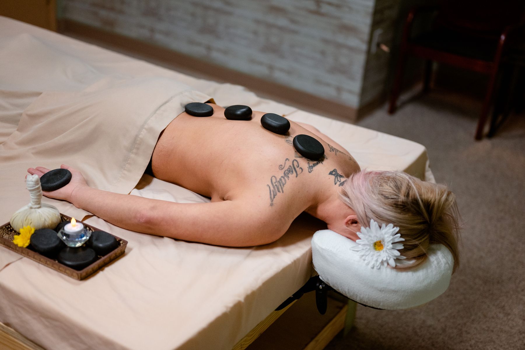 Hot stone massage at Magnolia Wellness Massage
