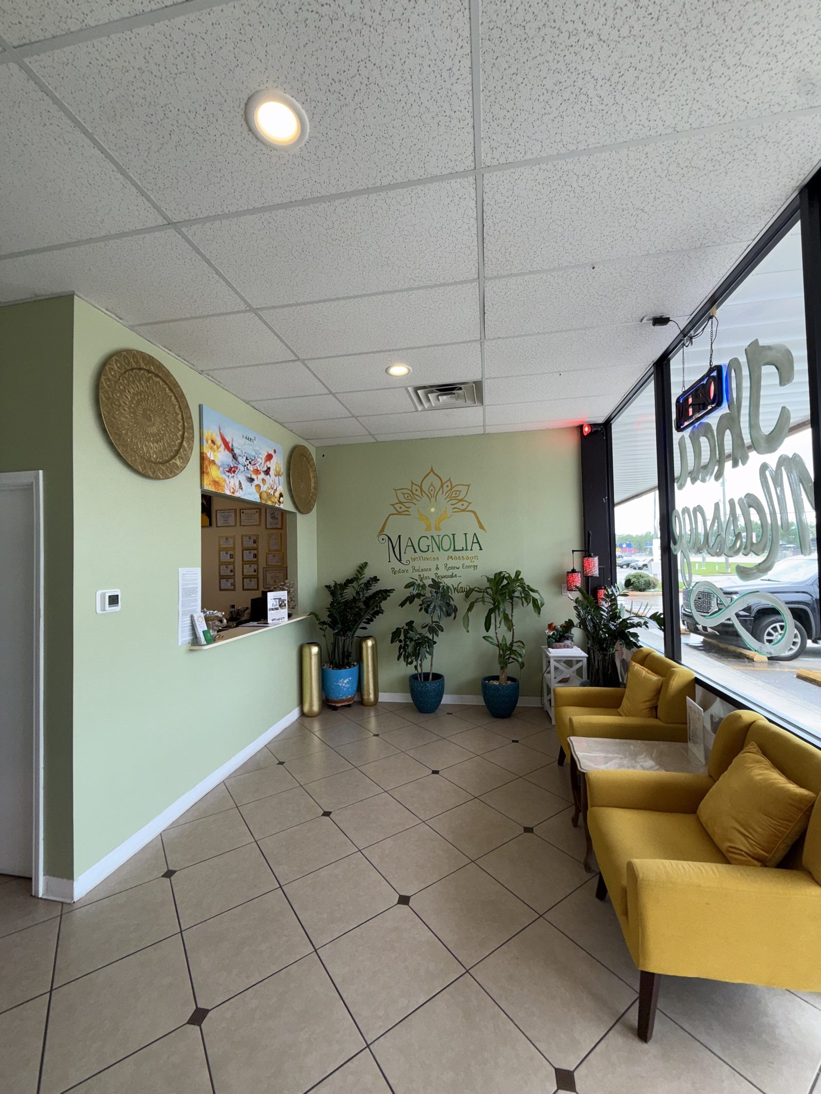 Elegant spa hot stone treatment